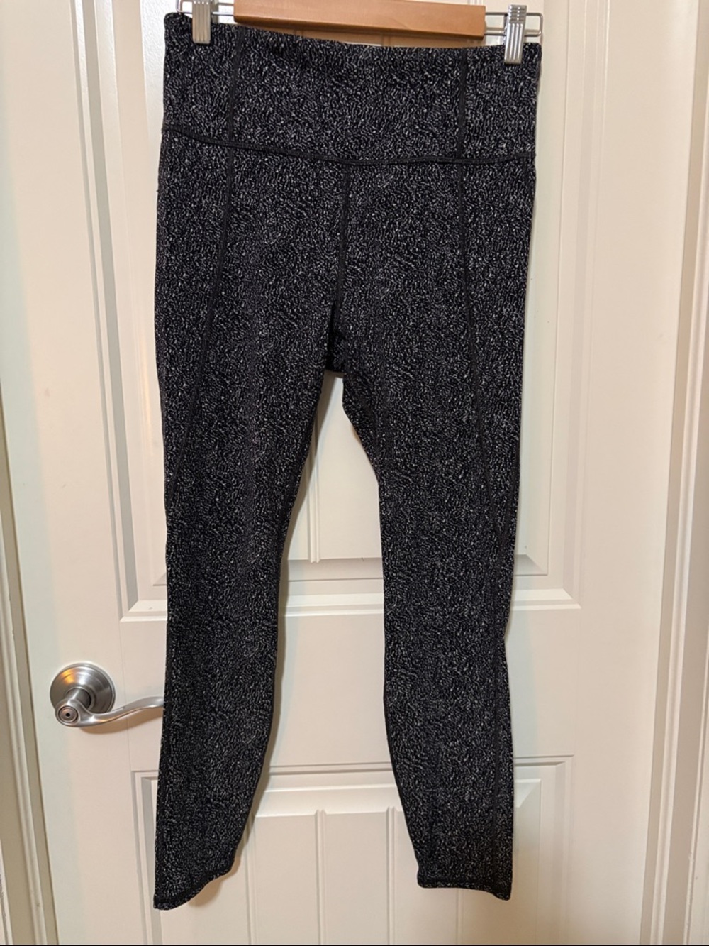 Athleta Black & White Marled High-Waist Leggings
